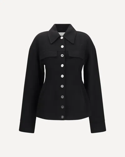 Sportmax Cappotto Corto Arena In Lana Vergine In Black