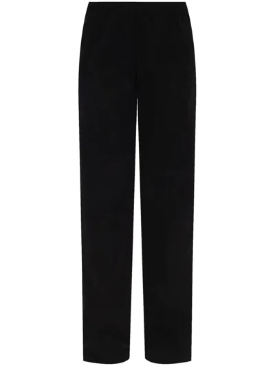 Sportmax Aswan Pleated Wool-blend Straight-leg Pants In Black