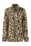 Sportmax Armony Animal Patterned Long-sleeved Shirt In Brown