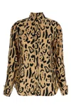 Sportmax Armony Animal Patterned Long-sleeved Shirt In Brown