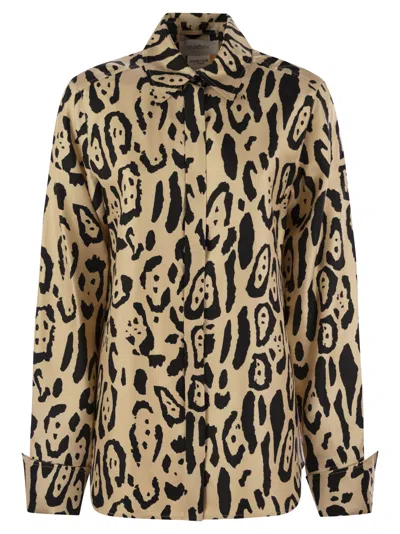 SPORTMAX SPORTMAX ARMONY SHIRT WITH ANIMAL PRINT