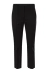 Sportmax Asiago - Cotton Mini Flare Trousers In Black