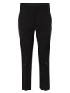 Sportmax Viscose And Linen Twill Flared Pants In Black