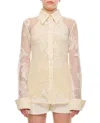 Sportmax Asti Lace Up Double Layer Shirt In White
