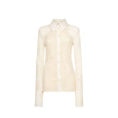Sportmax Asti Lace Up Double Layer Shirt In White