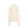 Sportmax Asti Lace Up Double Layer Shirt In White