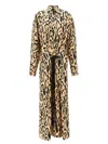 Sportmax Silk Leopard Print Astoria Maxi Dress In Animal Print
