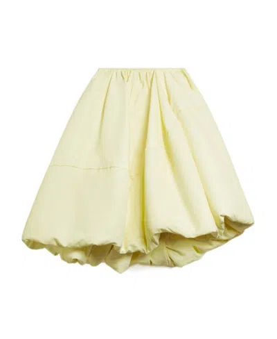 Sportmax Asymmetric Cotton Skirt In Yellow