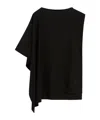 Sportmax Asymmetric Ruffled Top In Black