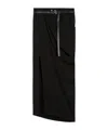 Sportmax Asymmetric Skirt With Draping In Black