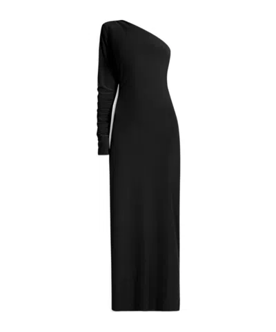 Sportmax Asymmetrical Plain Knitted Dress In Black