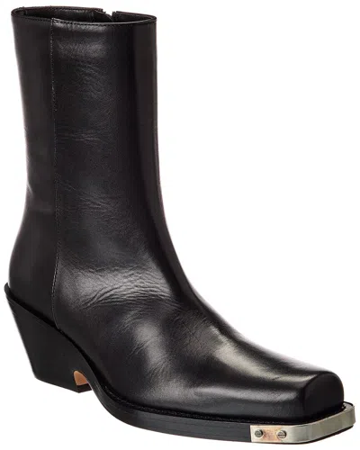 Sportmax Ausonia Leather Bootie In Black