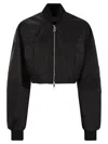 Sportmax Short Nylon Bomber Jacket In Black