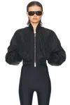 Sportmax Water-repellent Twill Bomber Jacket Jackets Black In Black