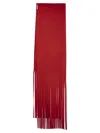 Sportmax Red Wool Scarf With Fringes In Red