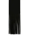 Sportmax Avocado Long Scarf With Fringes In Black