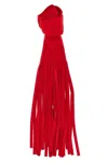 Sportmax Red Wool Scarf With Fringes In Red