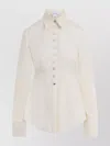 Sportmax Long Shirt With Waist Cut In Neutral