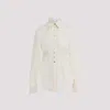 Sportmax Tailored Cotton Shirt With Classic Collar In Gray