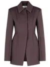 Sportmax Longline Jacket Structured Shoulders In Pink