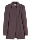 Sportmax Longline Jacket Structured Shoulders In Purple
