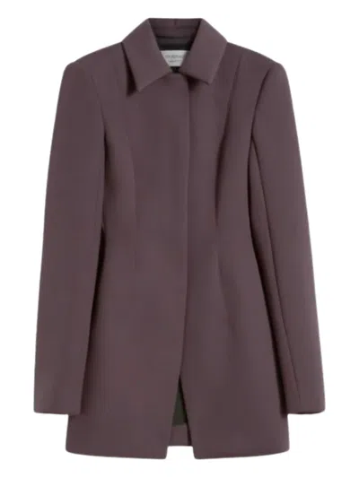 Sportmax Fitted Wool Jacket In Brown