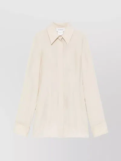 Sportmax Back Cutout Shirt With Adjustable Drawstring In Beige
