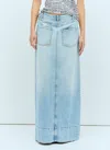 Sportmax Light-washed Denim Piavade Skirt In Blue