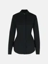 Sportmax 'baffo' Black Viscose Knit Shirt In Black