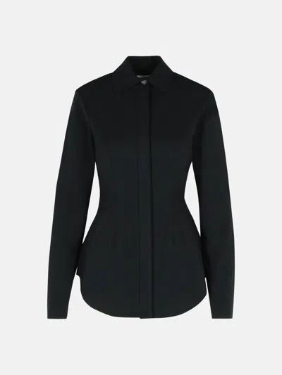 Sportmax 'baffo' Black Viscose Knit Shirt