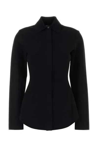 Sportmax Stretch Viscose Blouse In Black