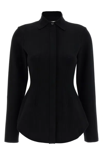 Sportmax Camicia 'baffo1234' In Black