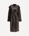 Sportmax Bairo Long Trench Coat In Animal Print
