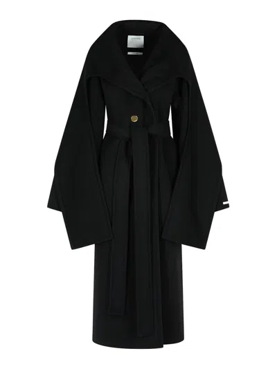 Sportmax Baldo Black Virgin Wool Coat