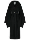 Sportmax Baldo Scarf-detail Virgin Wool Coat In Black