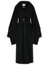 Sportmax Baldo Scarf-detail Virgin Wool Coat In Black