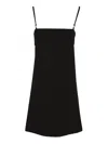 Sportmax Bambina Spaghetti Strap Mini Dress Jersey Dresses Black In Black