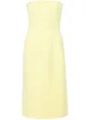 Sportmax Bandeau-style Midi Dress In Yellow