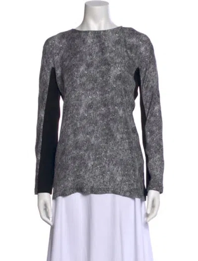Pre-owned Sportmax Bateau Neckline Long Sleeve Top