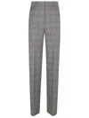 Sportmax Weekend Max Mara Batun Checked Straight Leg Pants In Nero