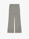 Sportmax Wool Flare Trousers With Prince Of Wales Pattern