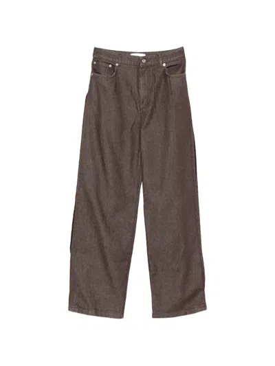 Sportmax Beati Wide-leg Jeans In Brown