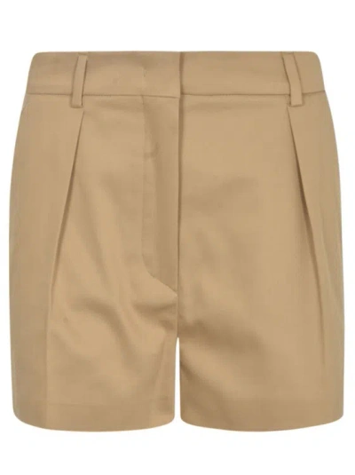Sportmax Beige Cotton Shorts In Brown