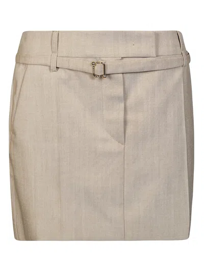 Sportmax Beige Fify Belted Mini Skirt In Neutral