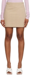 Sportmax Beige Ossola Miniskirt In 002 Beige
