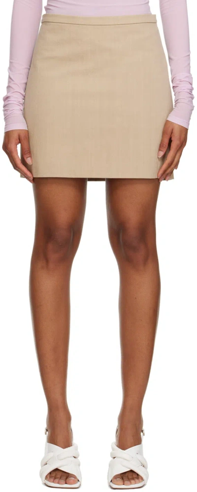 Sportmax Beige Ossola Miniskirt In 002 Beige