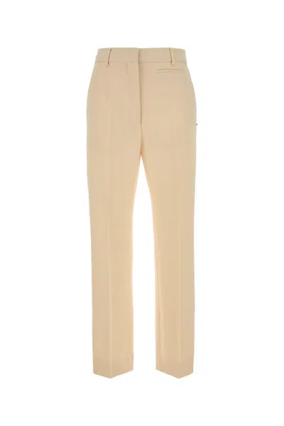 Sportmax Beige Pressed-crease Trousers In Neutral