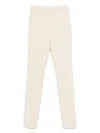 Sportmax Max Mara  Ivory Tailored Belt Loops Trousers In Animal Print