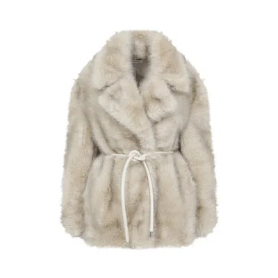 Sportmax Beige Rosaria Coat In Neutral