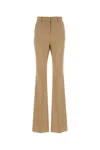 Sportmax Wool Hangar Pant With Flared Leg In Beige